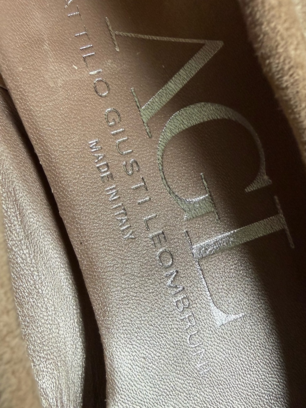 Agl Brown Leather Women's Flats